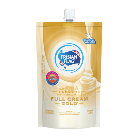Frisian Flag Susu Kental Manis Gold terbuat dari susu segar, mengandung 9 Vitamin dan 5 Mineral dukung ENERGI!